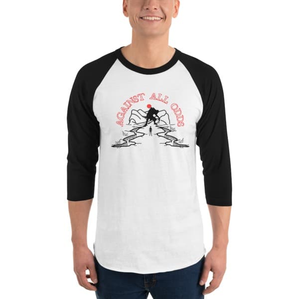 Against all odd baseball tee