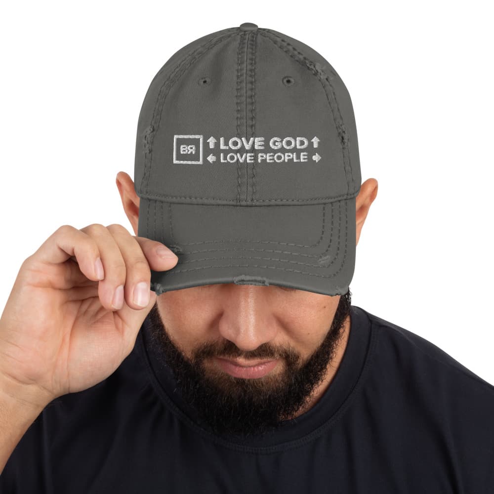 BRIDGE Badge and Motto Distressed Dad Hat