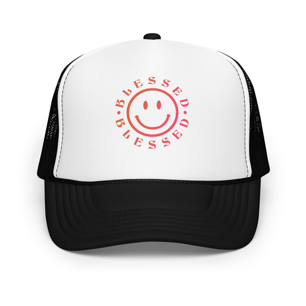 Blessed Smiley Face Foam Trucker