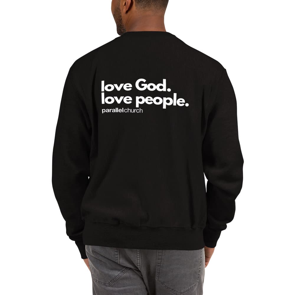 Crewneck Sweatshirt- love God. love people. on the back