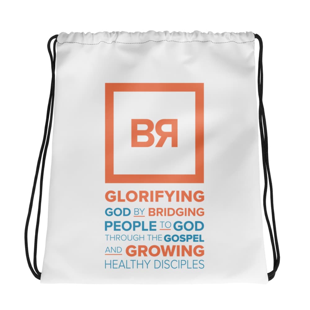 BRIDGE Badge and Mission Drawstring Bag