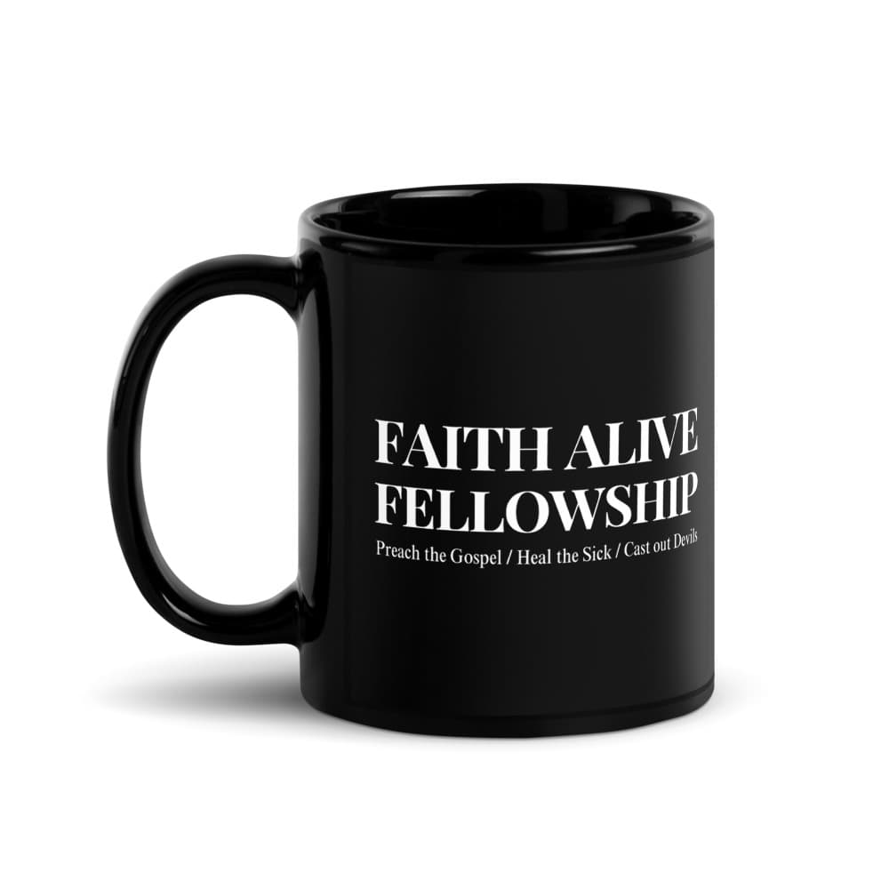 FAF Black Glossy Mug