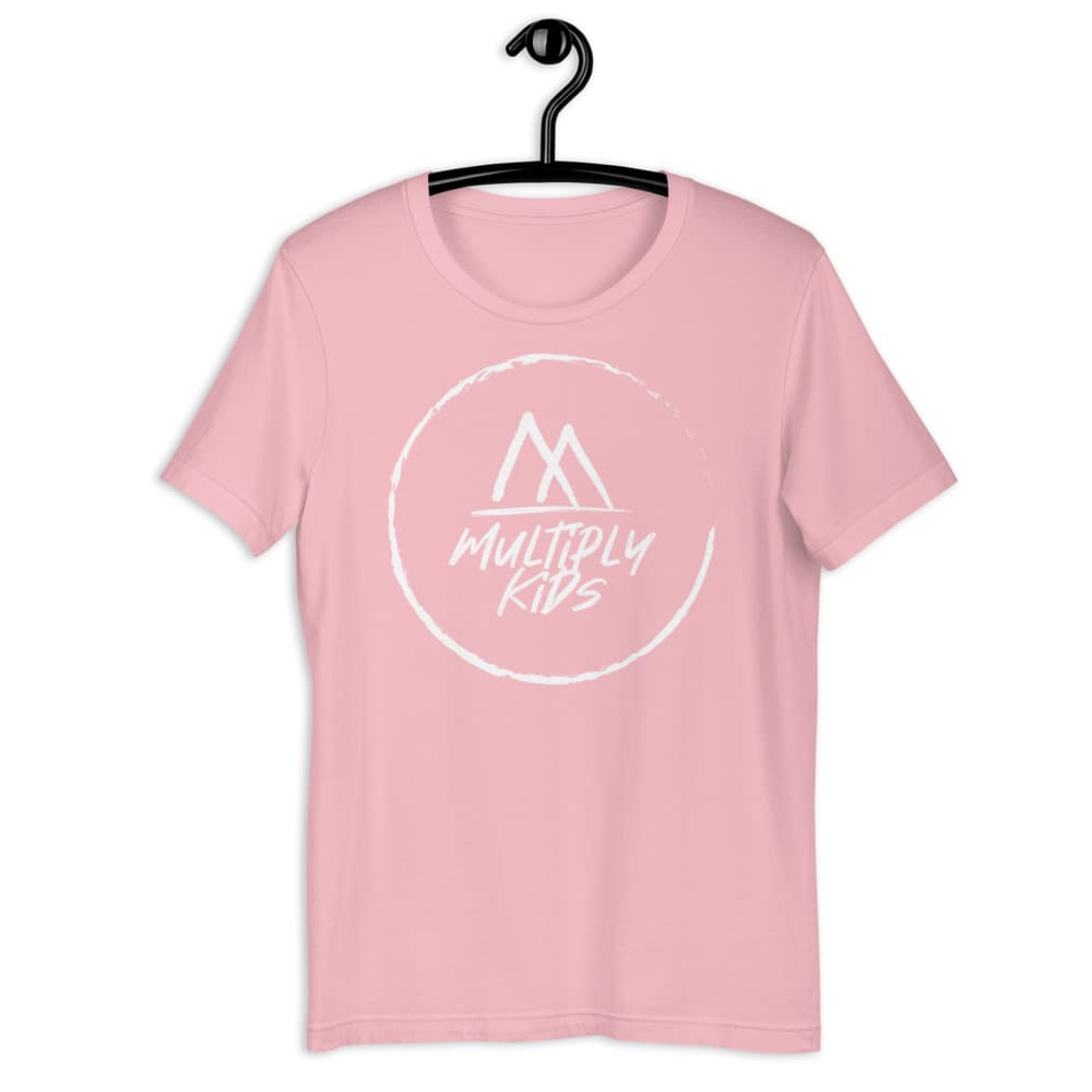 Multiply Kids White Logo Adult Solid Style Bella + Canvas T-Shirts