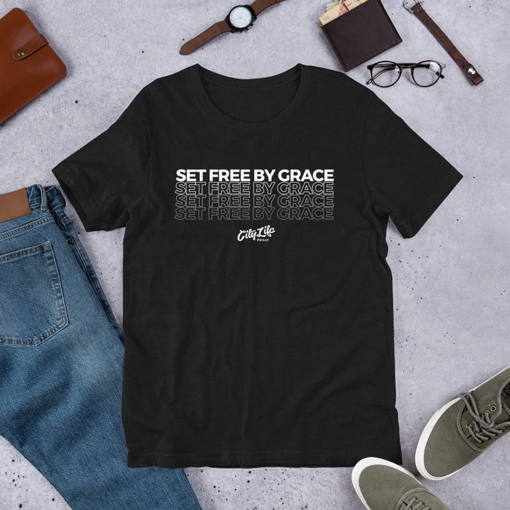 Set Free By Grace Unisex Short Sleeve Jersey T-Shirt