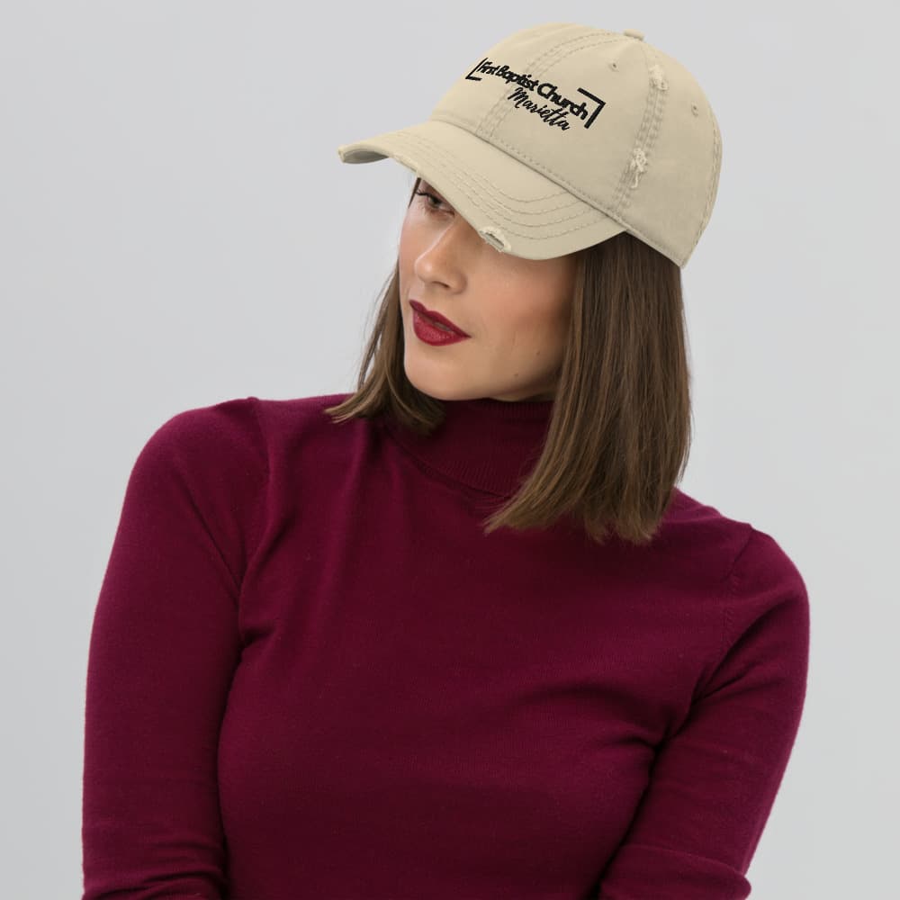 Distressed velcro hat