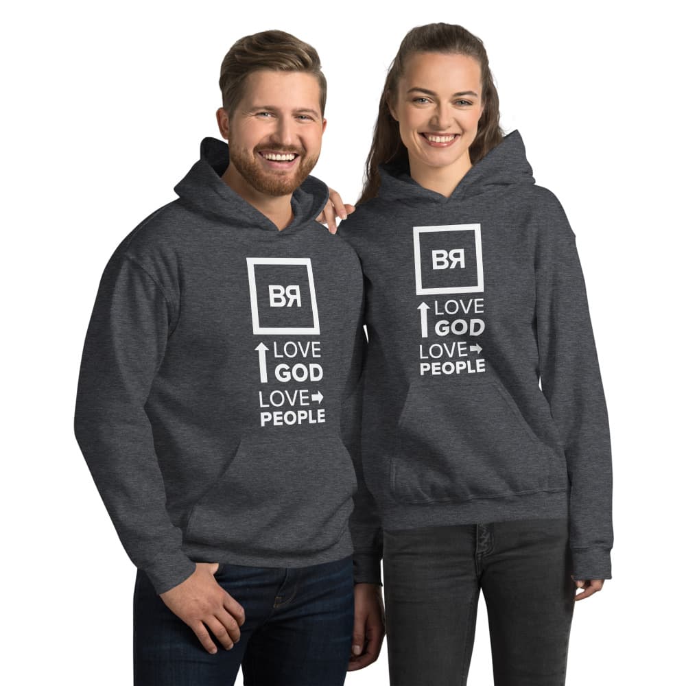 BRIDGE Badge and Motto Unisex Heavy Blend Hooded Sweatshirt