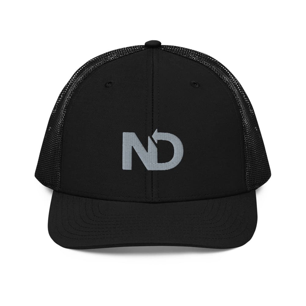 All Black ND Snapback Trucker Cap