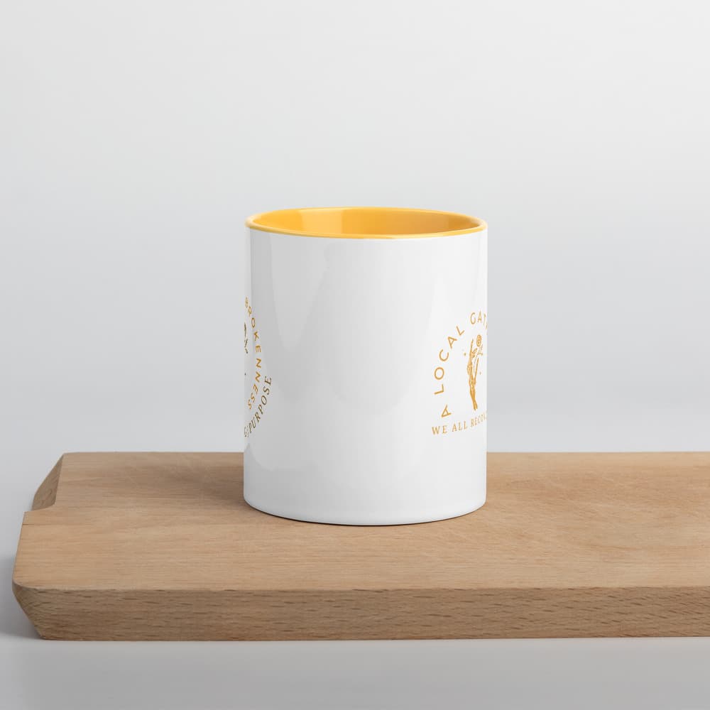 White Ceramic Mug with Color Inside
