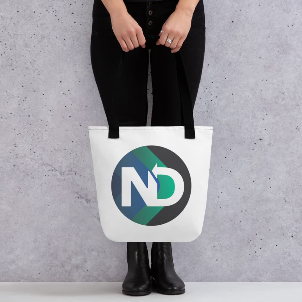 ND Color White All-Over Print Tote