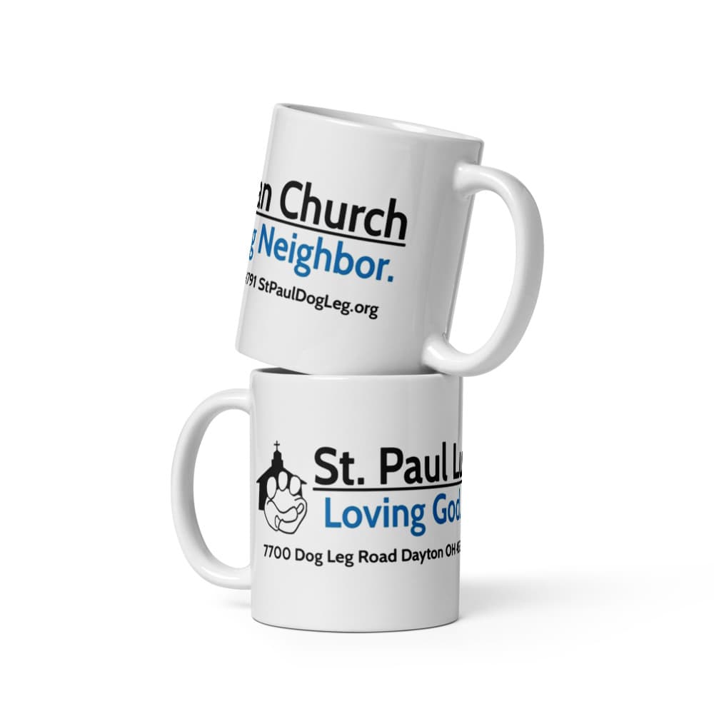 White Glossy 11oz Mug With Contact Info