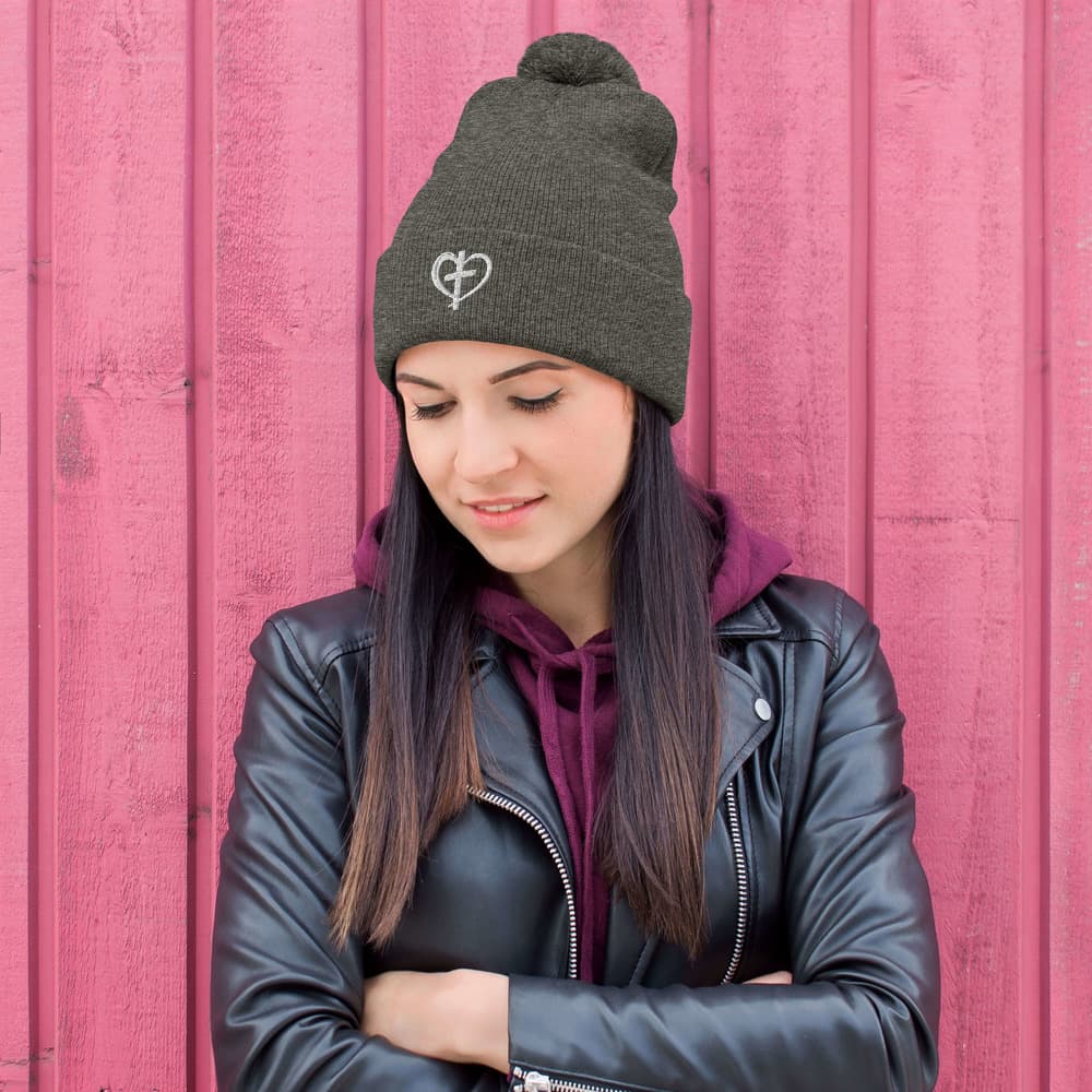 Pom Pom Knit Cap