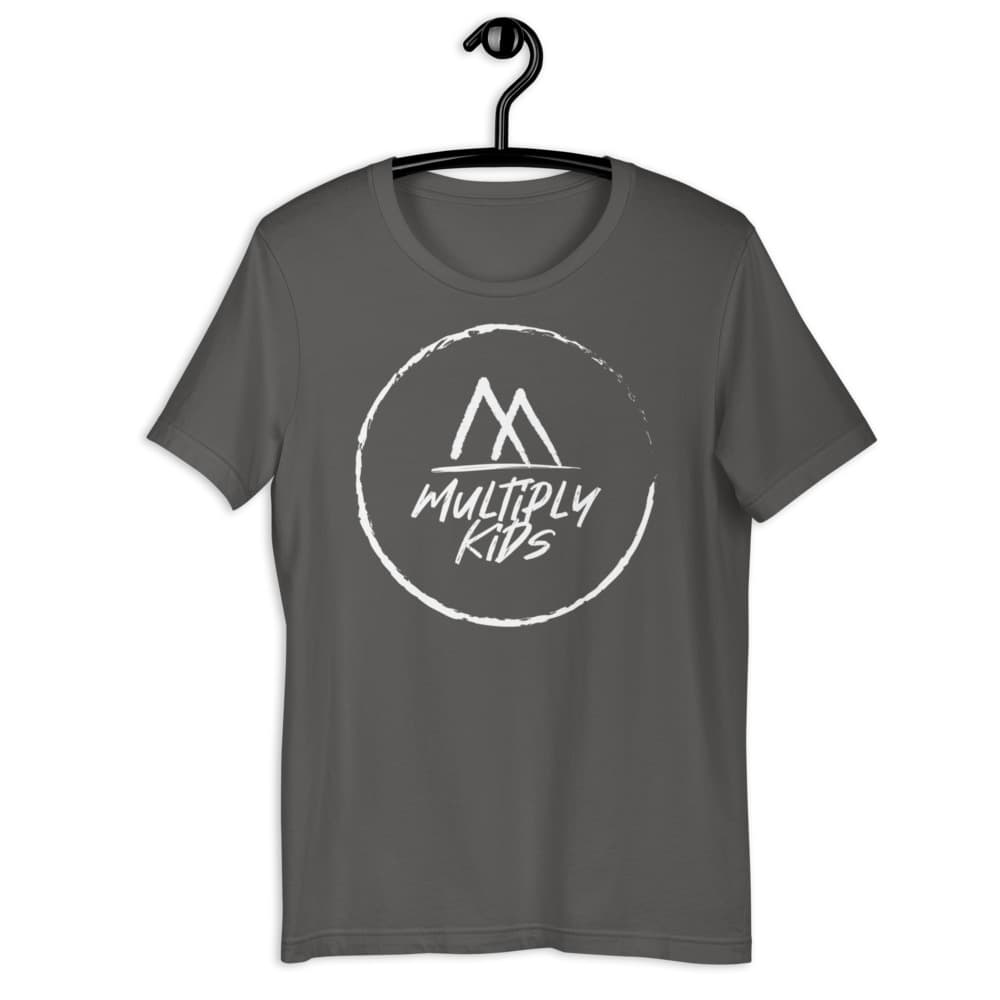 Multiply Kids White Logo Adult Solid Style Bella + Canvas T-Shirts