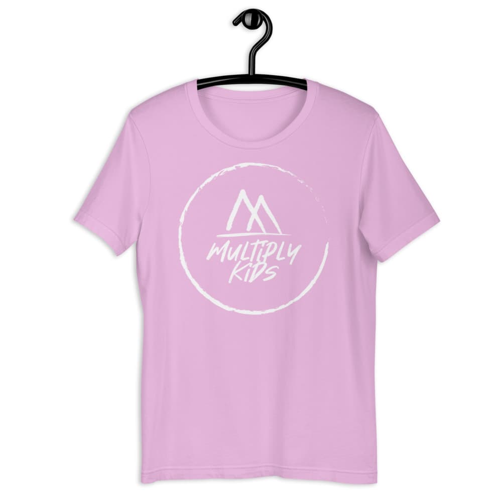 Multiply Kids White Logo Adult Solid Style Bella + Canvas T-Shirts